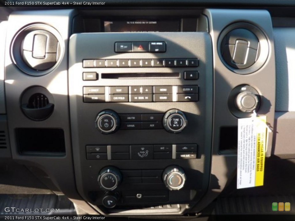 Steel Gray Interior Controls for the 2011 Ford F150 STX SuperCab 4x4 #42446239