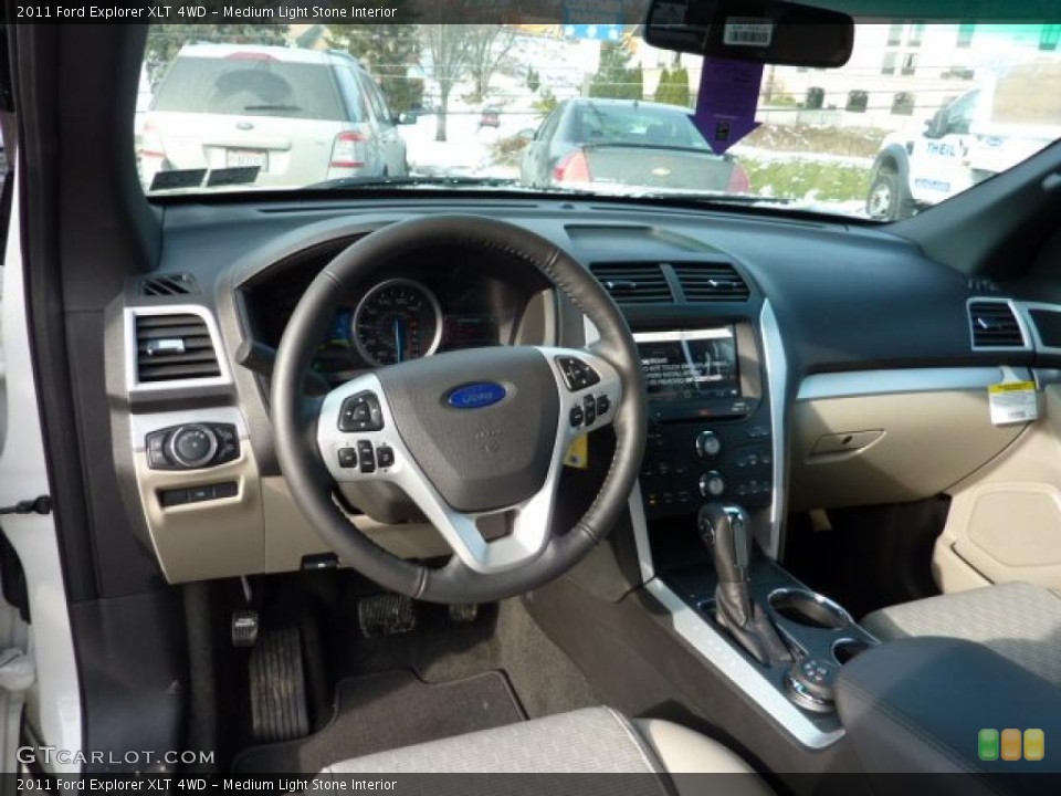 Medium Light Stone Interior Dashboard for the 2011 Ford Explorer XLT 4WD #42448353