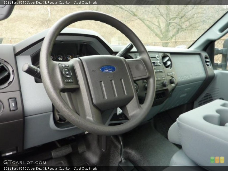 Steel Gray Interior Dashboard for the 2011 Ford F250 Super Duty XL Regular Cab 4x4 #42449463