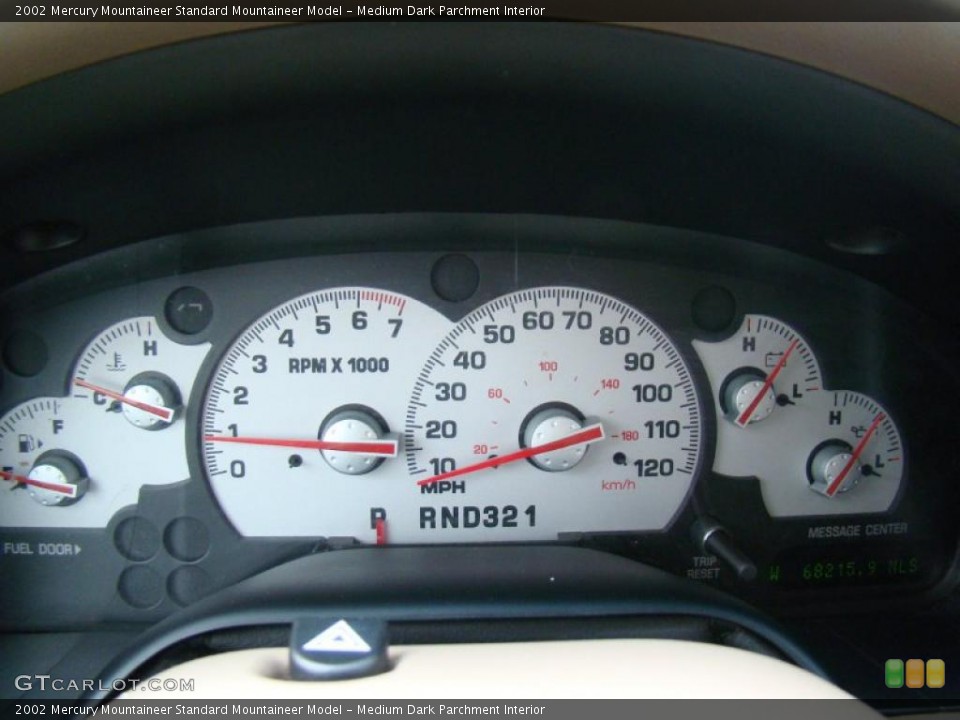 Medium Dark Parchment Interior Gauges for the 2002 Mercury Mountaineer  #42453227
