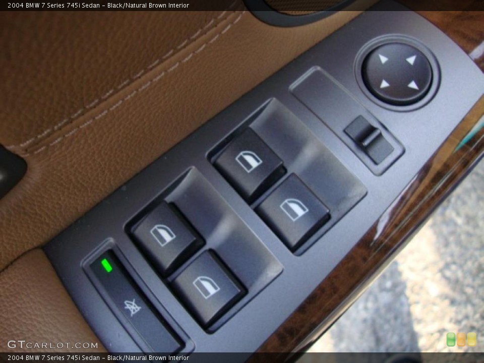 Black/Natural Brown Interior Controls for the 2004 BMW 7 Series 745i Sedan #42457239