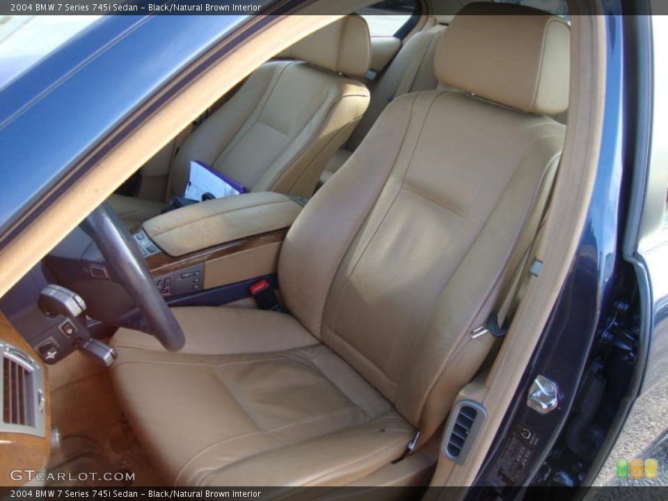 Black/Natural Brown Interior Photo for the 2004 BMW 7 Series 745i Sedan #42457287