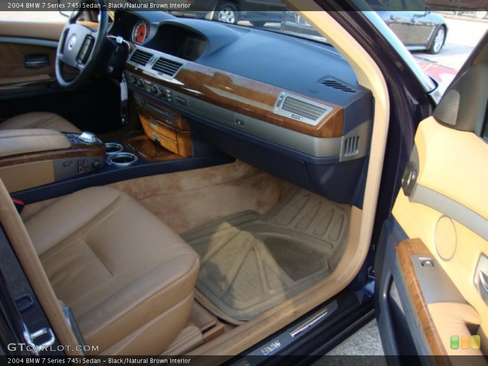 Black/Natural Brown Interior Dashboard for the 2004 BMW 7 Series 745i Sedan #42457303