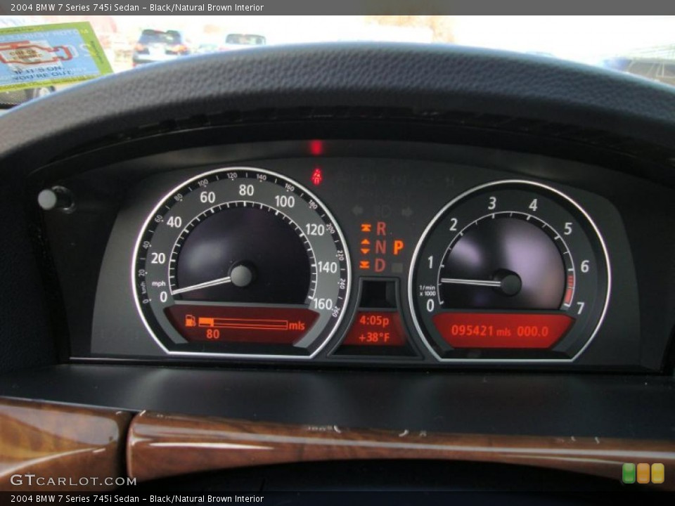 Black/Natural Brown Interior Gauges for the 2004 BMW 7 Series 745i Sedan #42457803