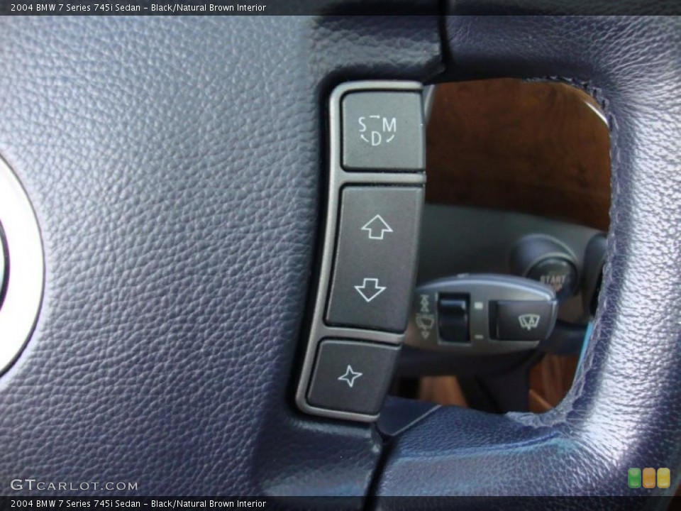 Black/Natural Brown Interior Controls for the 2004 BMW 7 Series 745i Sedan #42457831
