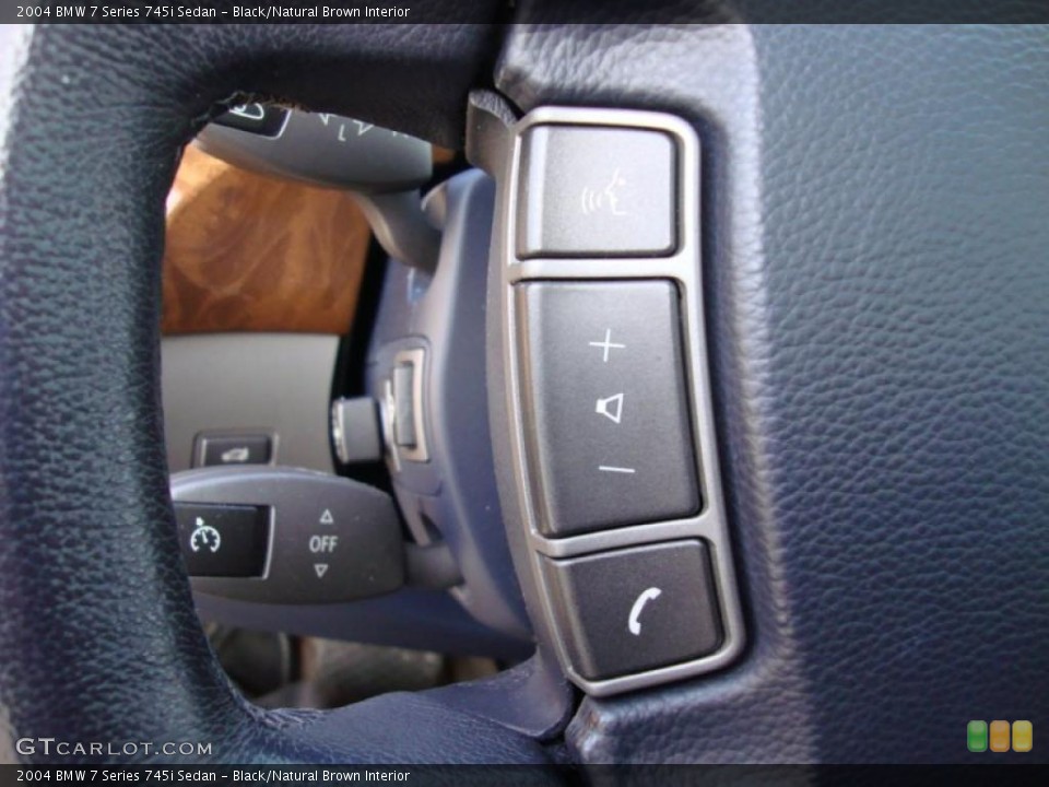 Black/Natural Brown Interior Controls for the 2004 BMW 7 Series 745i Sedan #42457843