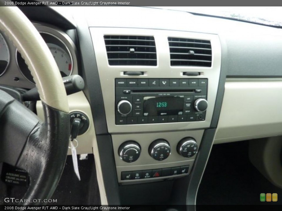 Dark Slate Gray/Light Graystone Interior Controls for the 2008 Dodge Avenger R/T AWD #42457975