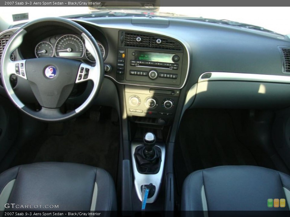 Black/Gray Interior Dashboard for the 2007 Saab 9-3 Aero Sport Sedan #42458427