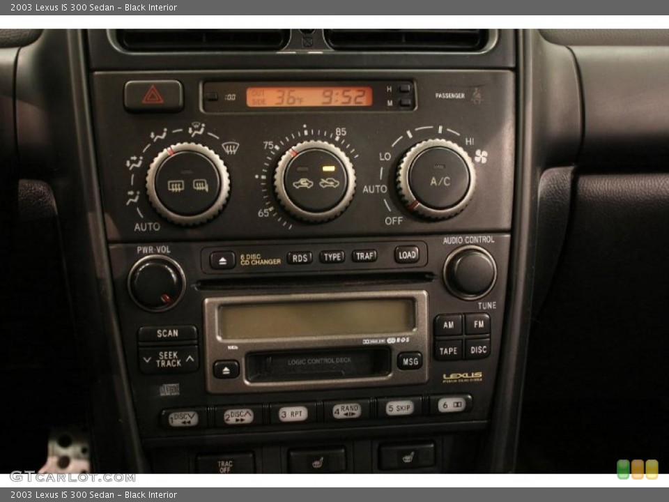 Black Interior Controls for the 2003 Lexus IS 300 Sedan #42462415