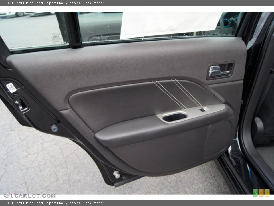 Sport Black/Charcoal Black Interior Door Panel for the 2011 Ford Fusion Sport #42462803