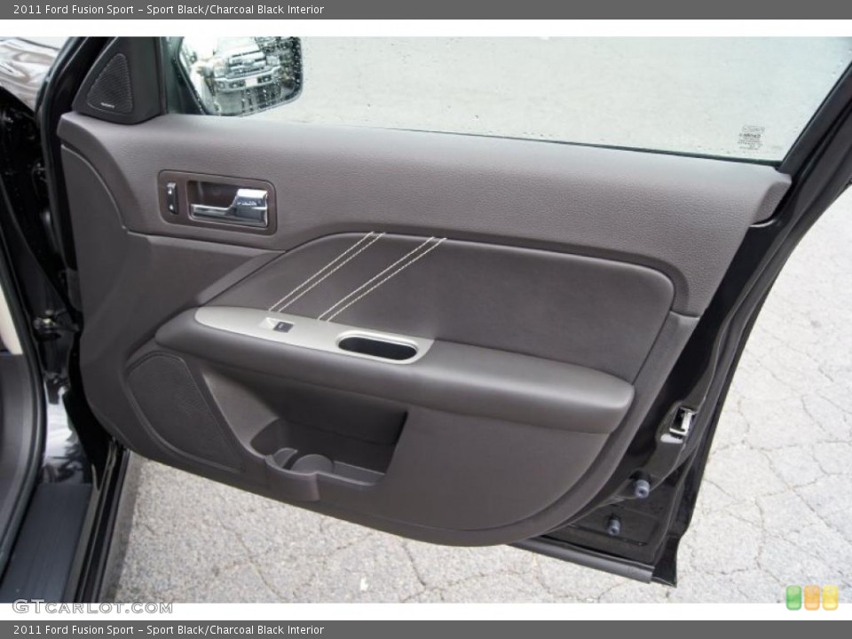 Sport Black/Charcoal Black Interior Door Panel for the 2011 Ford Fusion Sport #42462879