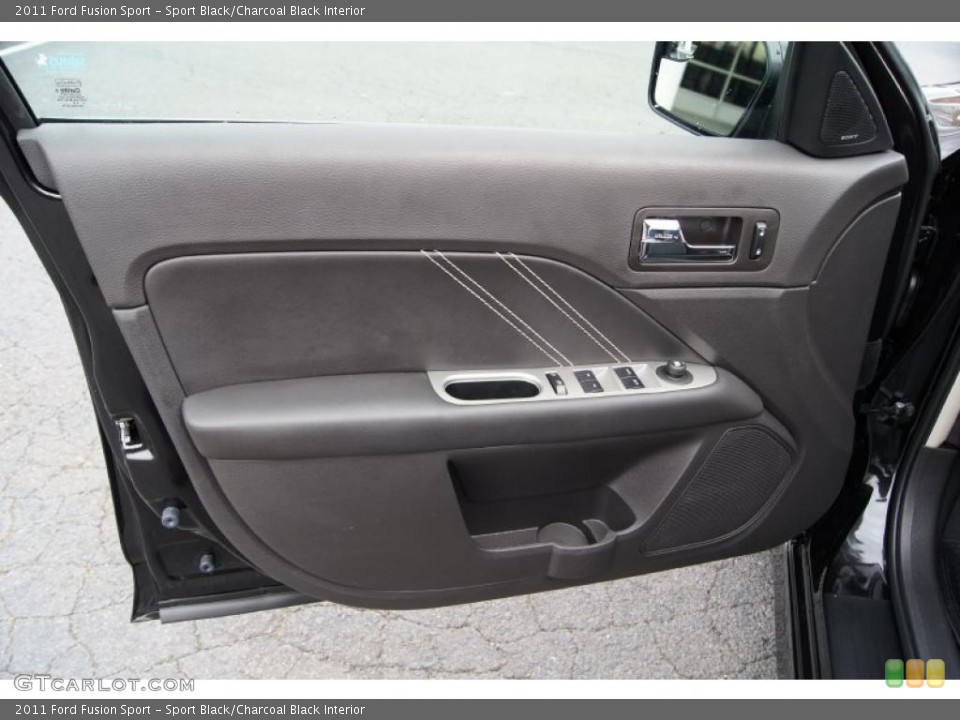 Sport Black/Charcoal Black Interior Door Panel for the 2011 Ford Fusion Sport #42462955