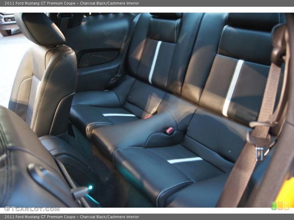 Charcoal Black/Cashmere Interior Rear Seat for the 2011 Ford Mustang GT Premium Coupe #42463385