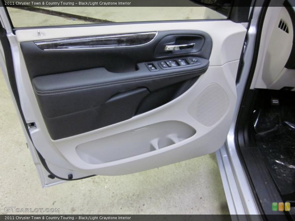 Black/Light Graystone Interior Door Panel for the 2011 Chrysler Town & Country Touring #42464887