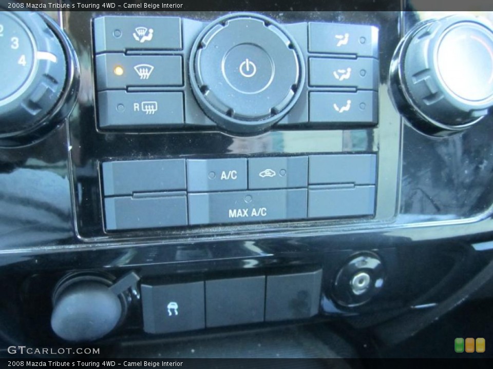Camel Beige Interior Controls for the 2008 Mazda Tribute s Touring 4WD #42465363