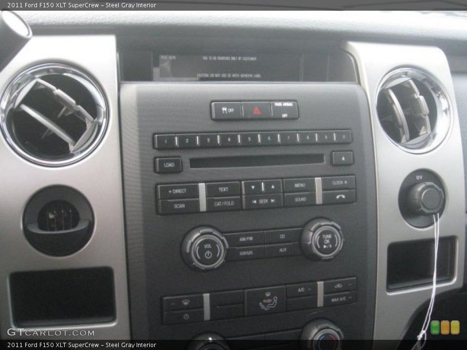 Steel Gray Interior Controls for the 2011 Ford F150 XLT SuperCrew #42468252