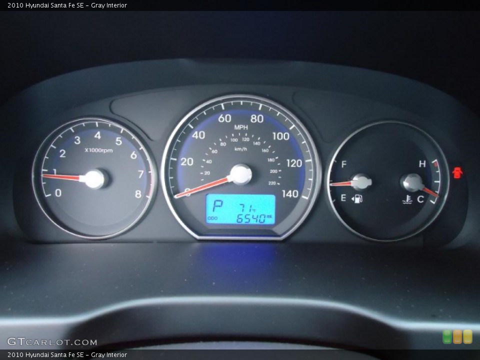 Gray Interior Gauges for the 2010 Hyundai Santa Fe SE #42471432