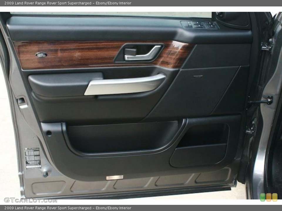 Ebony/Ebony Interior Door Panel for the 2009 Land Rover Range Rover Sport Supercharged #42477600
