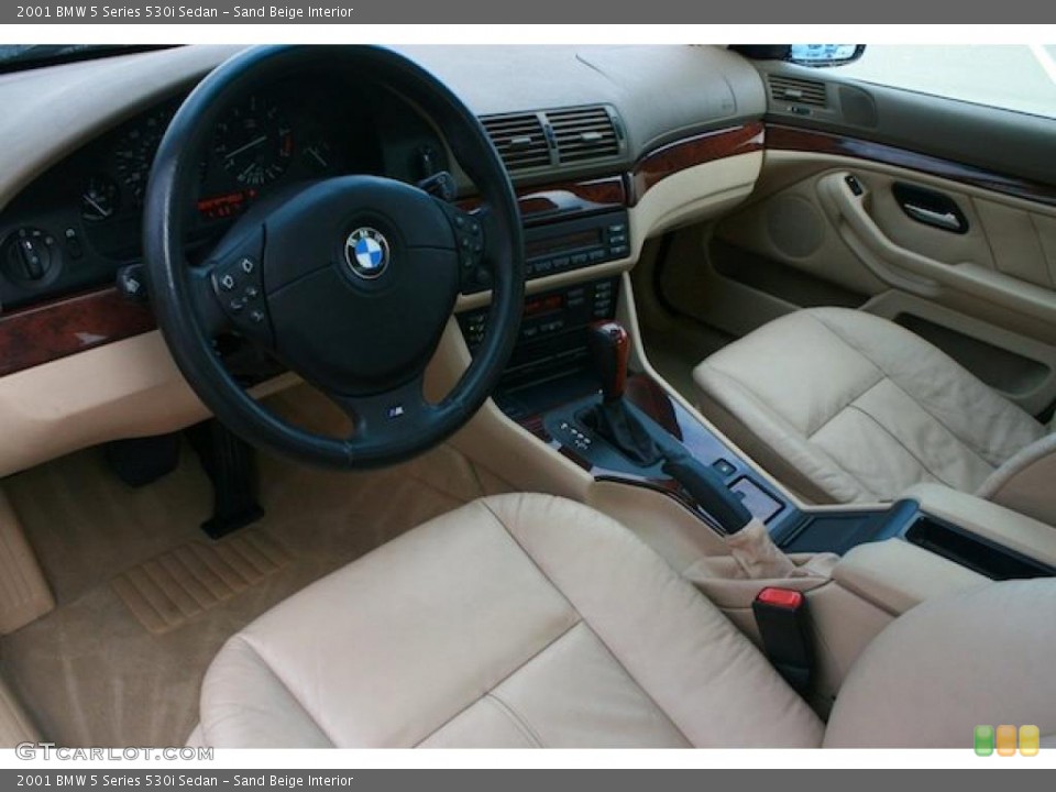Sand Beige Interior Prime Interior for the 2001 BMW 5 Series 530i Sedan #42478084