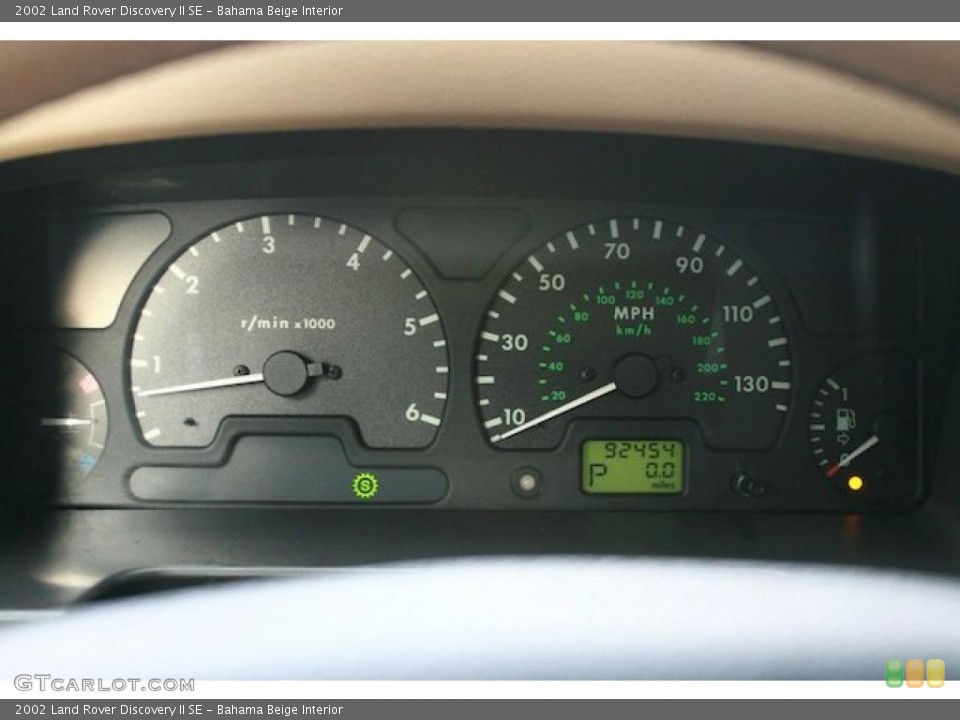 Bahama Beige Interior Gauges for the 2002 Land Rover Discovery II SE #42479072
