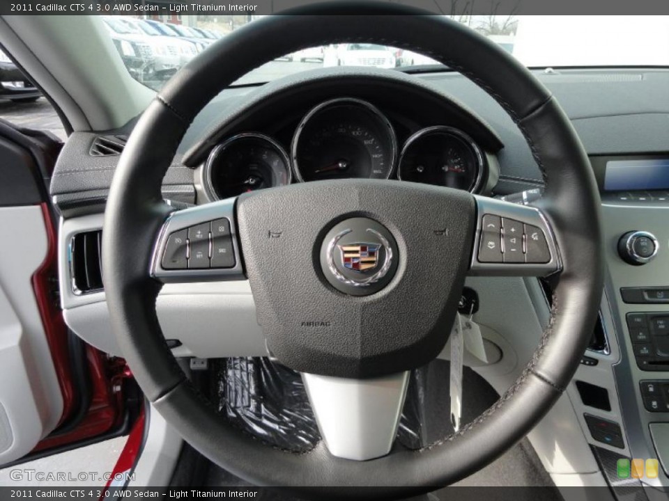 Light Titanium Interior Steering Wheel for the 2011 Cadillac CTS 4 3.0 AWD Sedan #42484448