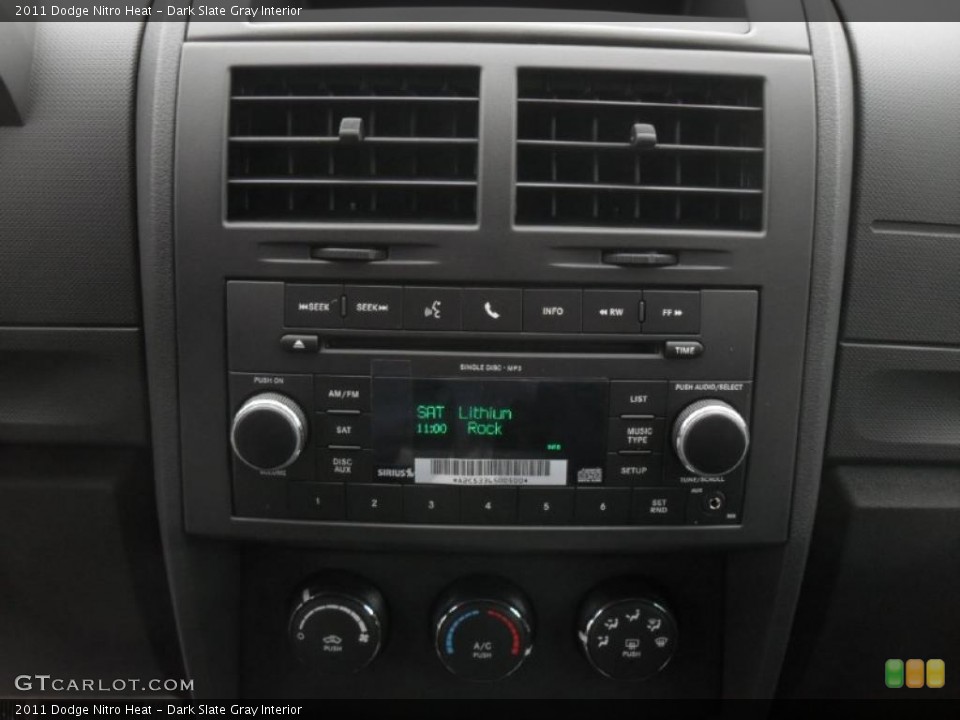 Dark Slate Gray Interior Controls for the 2011 Dodge Nitro Heat #42485773