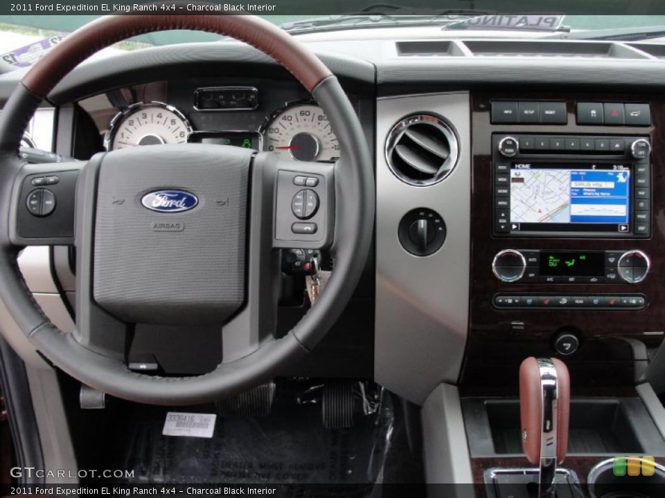 Charcoal Black Interior Dashboard for the 2011 Ford Expedition EL King Ranch 4x4 #42492958