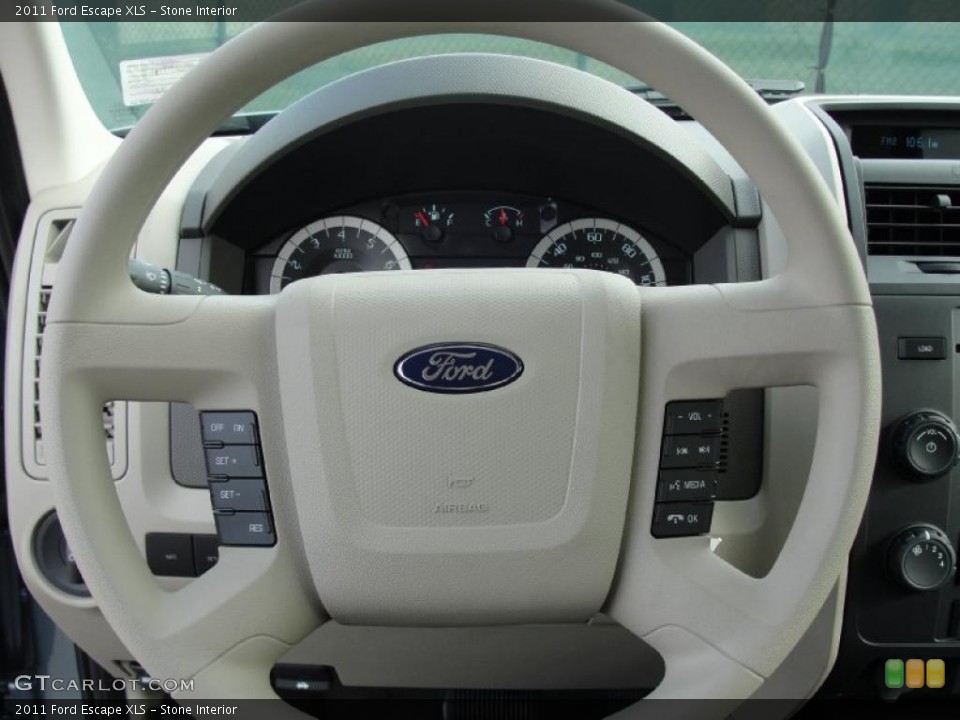 Stone Interior Steering Wheel for the 2011 Ford Escape XLS #42497918