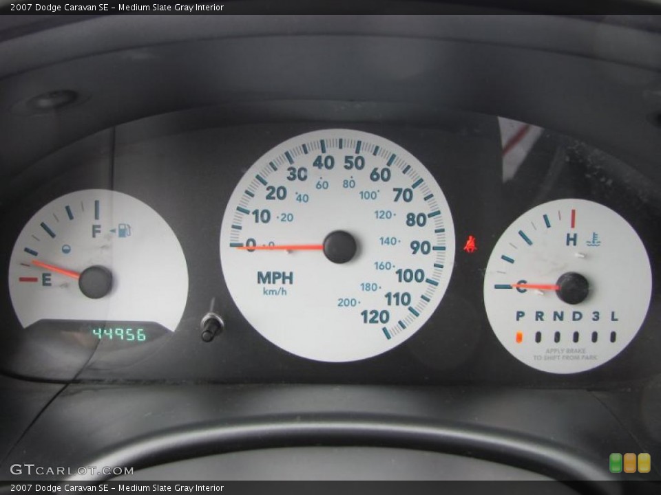 Medium Slate Gray Interior Gauges for the 2007 Dodge Caravan SE #42499938