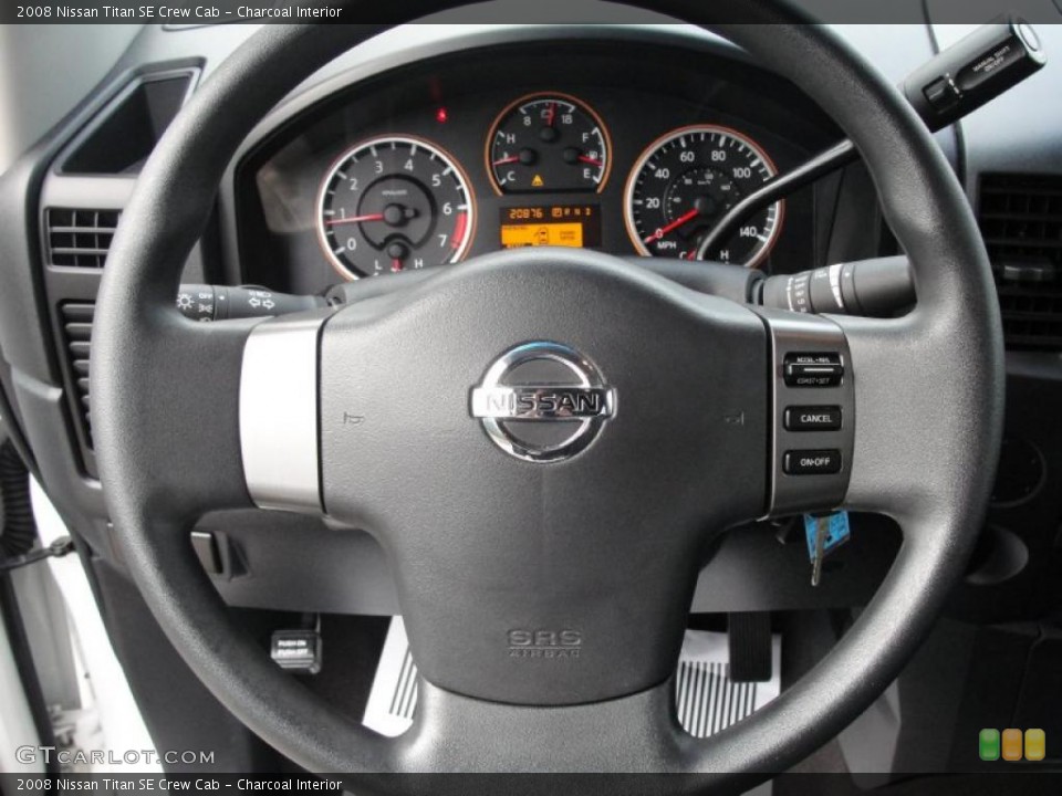 Charcoal Interior Steering Wheel for the 2008 Nissan Titan SE Crew Cab #42508455