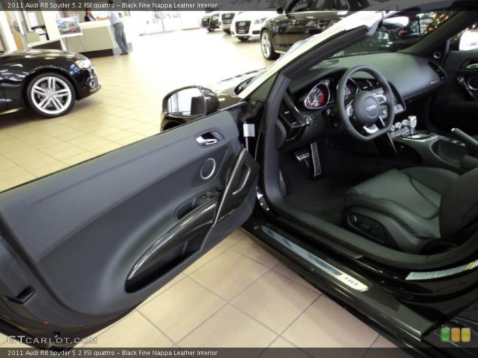 Black Fine Nappa Leather Interior Photo for the 2011 Audi R8 Spyder 5.2 FSI quattro #42511231