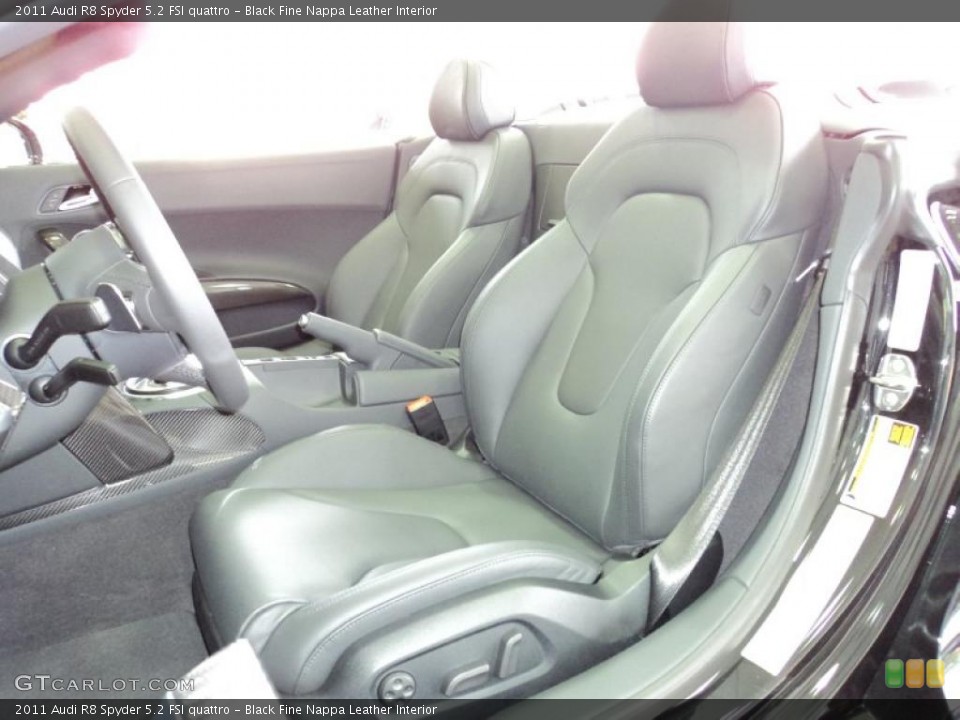 Black Fine Nappa Leather Interior Photo for the 2011 Audi R8 Spyder 5.2 FSI quattro #42511246