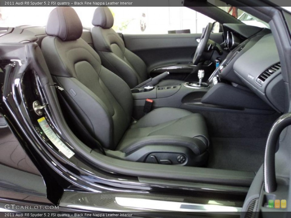 Black Fine Nappa Leather Interior Photo for the 2011 Audi R8 Spyder 5.2 FSI quattro #42511299