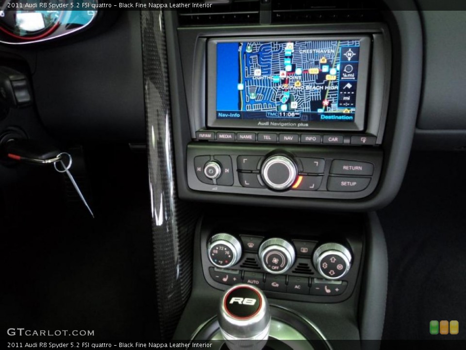 Black Fine Nappa Leather Interior Navigation for the 2011 Audi R8 Spyder 5.2 FSI quattro #42511419