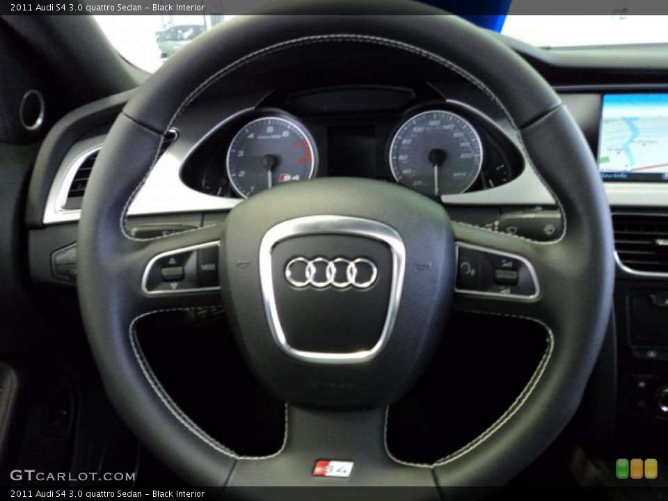 Black Interior Steering Wheel for the 2011 Audi S4 3.0 quattro Sedan #42511883