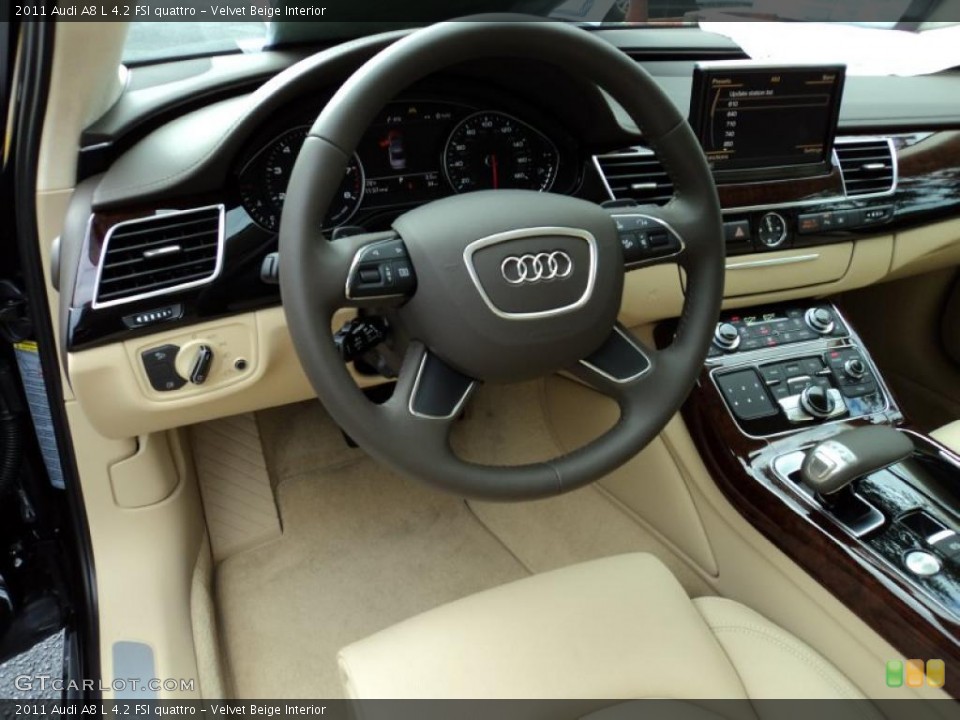 Velvet Beige Interior Dashboard for the 2011 Audi A8 L 4.2 FSI quattro #42512127