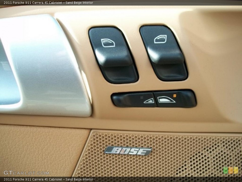 Sand Beige Interior Controls for the 2011 Porsche 911 Carrera 4S Cabriolet #42523853
