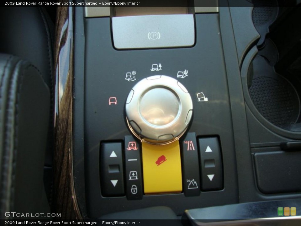 Ebony/Ebony Interior Controls for the 2009 Land Rover Range Rover Sport Supercharged #42523997