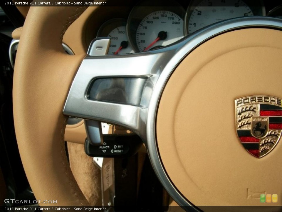 Sand Beige Interior Transmission for the 2011 Porsche 911 Carrera S Cabriolet #42526105
