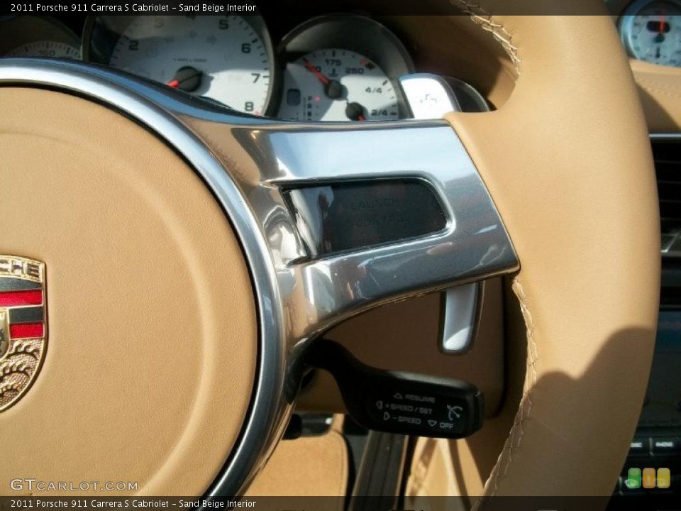 Sand Beige Interior Transmission for the 2011 Porsche 911 Carrera S Cabriolet #42526121