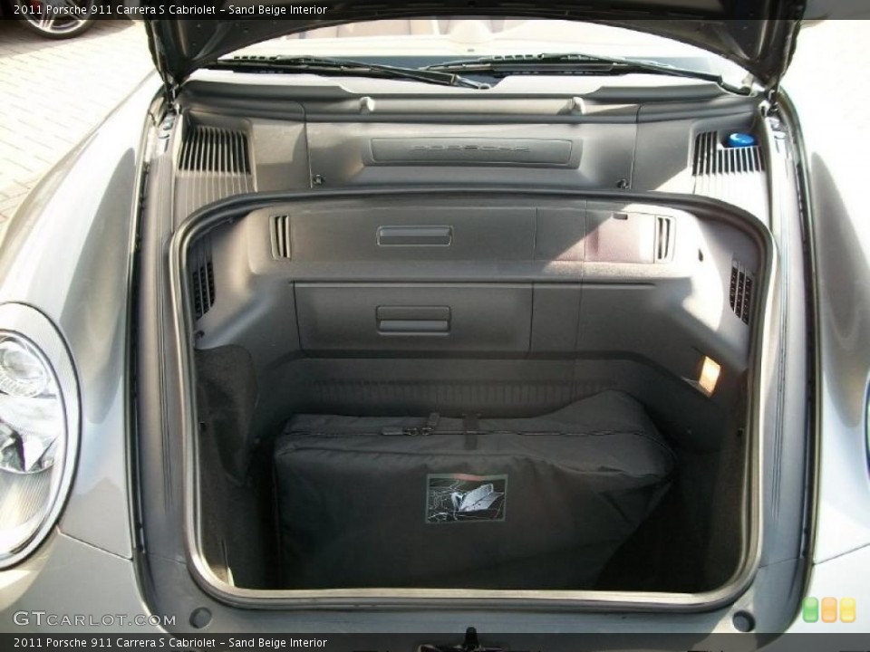 Sand Beige Interior Trunk for the 2011 Porsche 911 Carrera S Cabriolet #42526301