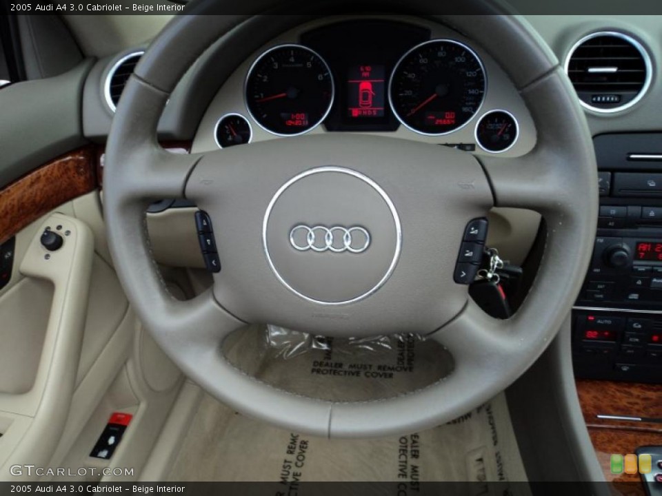Beige Interior Steering Wheel for the 2005 Audi A4 3.0 Cabriolet #42526509