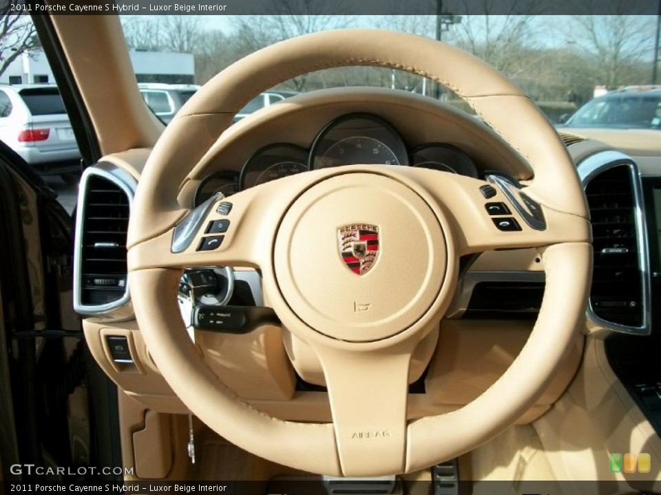 Luxor Beige Interior Steering Wheel for the 2011 Porsche Cayenne S Hybrid #42527689