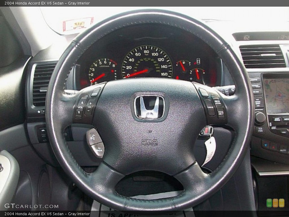 Gray Interior Steering Wheel for the 2004 Honda Accord EX V6 Sedan #42527765