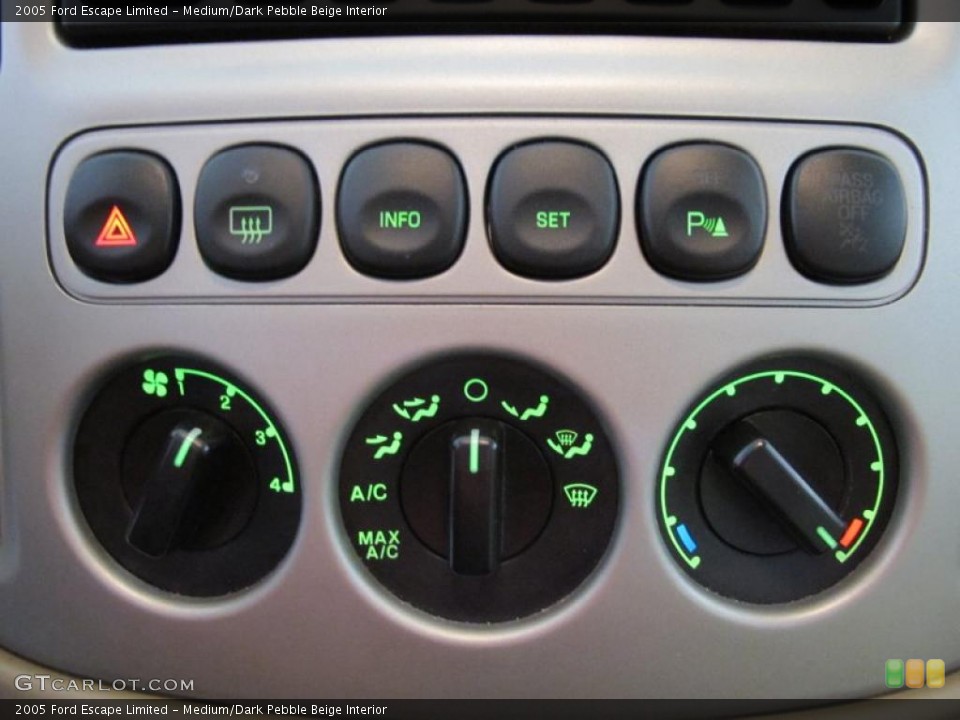 Medium/Dark Pebble Beige Interior Controls for the 2005 Ford Escape Limited #42528257