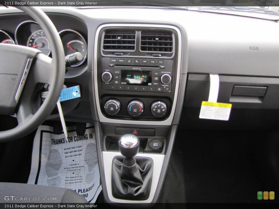 Dark Slate Gray Interior Controls for the 2011 Dodge Caliber Express #42532893
