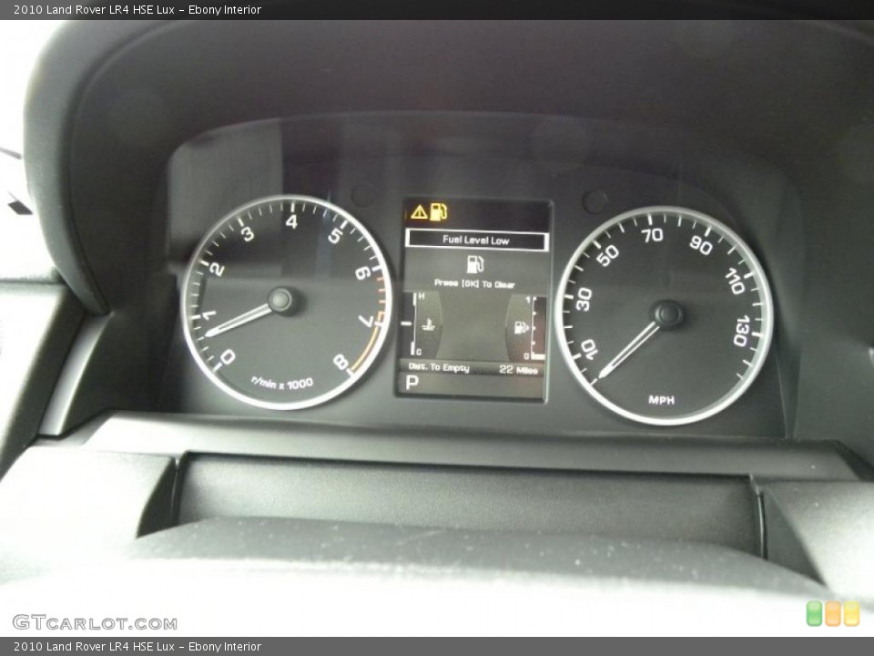 Ebony Interior Gauges for the 2010 Land Rover LR4 HSE Lux #42540857