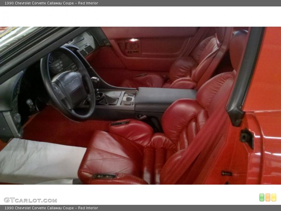 Red Interior Photo for the 1990 Chevrolet Corvette Callaway Coupe #42541953