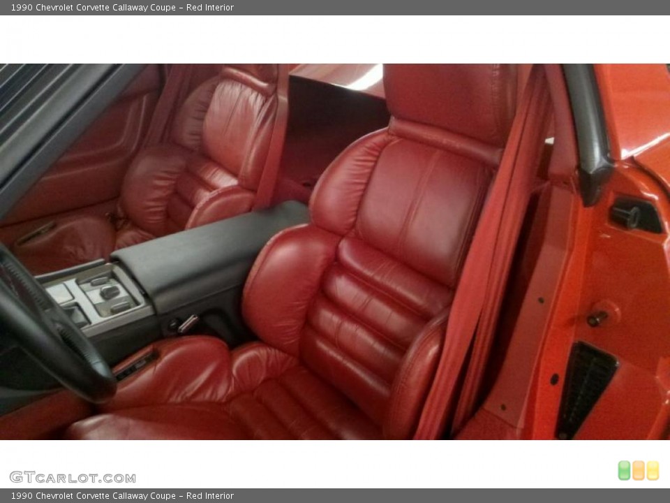 Red Interior Photo for the 1990 Chevrolet Corvette Callaway Coupe #42541969