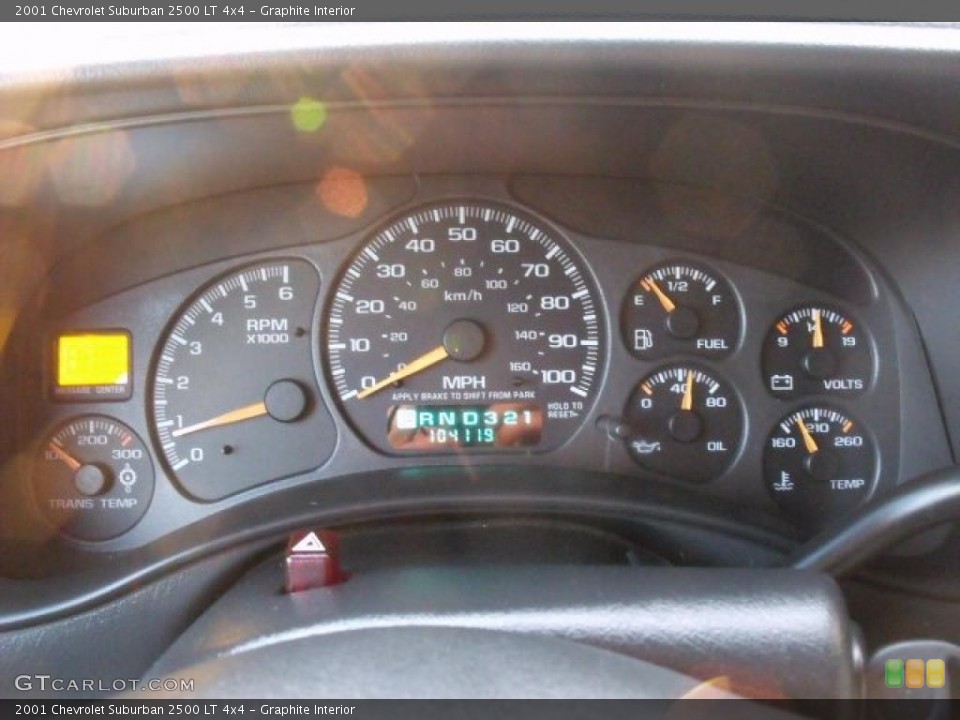 Graphite Interior Gauges for the 2001 Chevrolet Suburban 2500 LT 4x4 #42543081